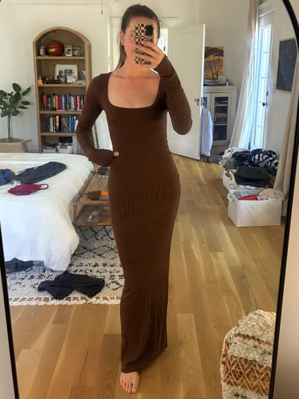 ETERNE SQUARE NECK MAXI DRESS